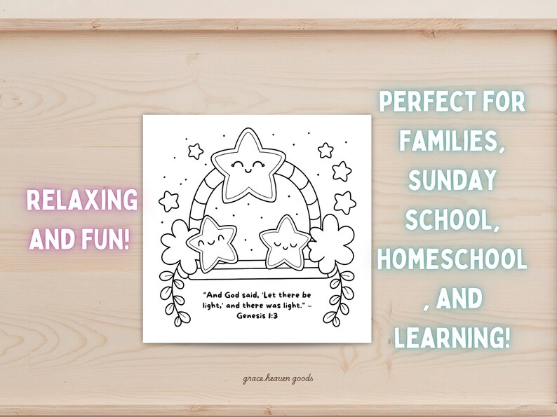 Christian coloring pages for families, homeschool, and Sunday School. Relaxing, engaging, and faith-inspired artwork.