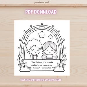 Printable Bible coloring pages featuring uplifting verses from Genesis. Perfect for Christian families, Sunday School, and homeschool.