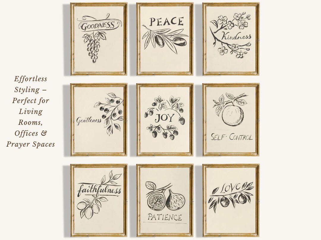 Fruit of the Spirit Wall Art Scripture Digital Download Christian Home ...