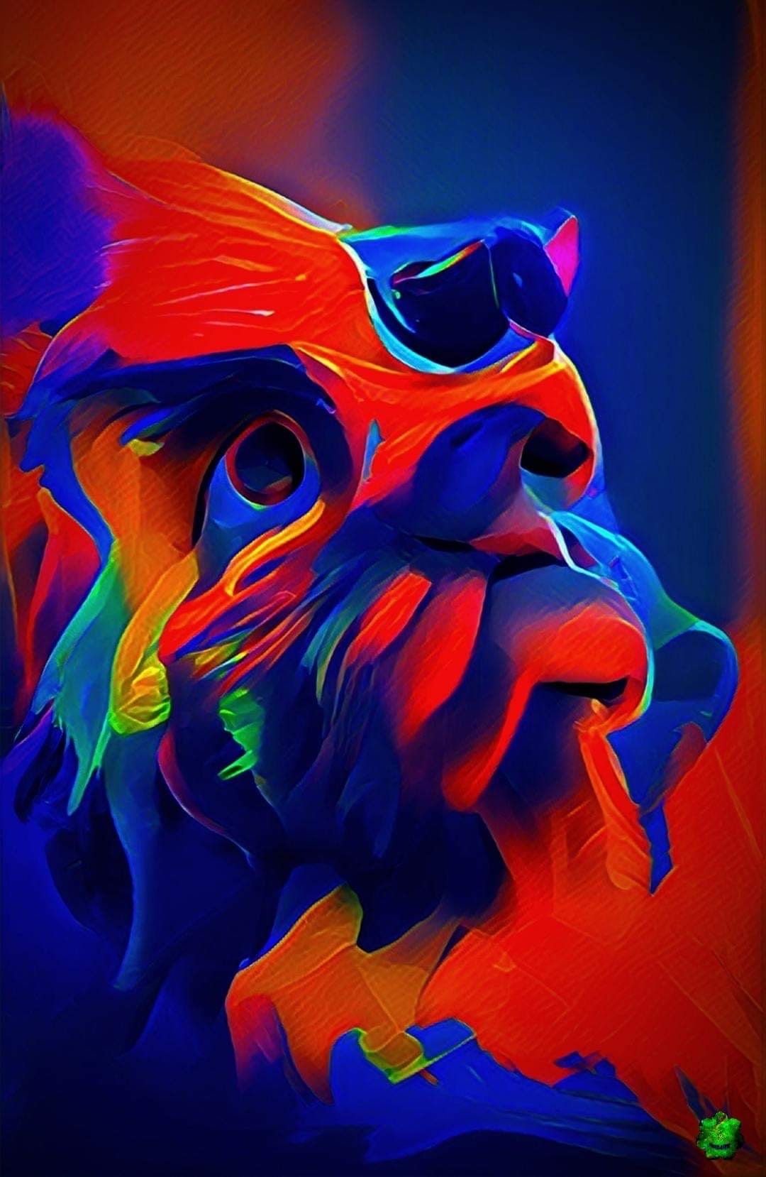 Abstract Printable Art, Digital Download, Abstract Digital Print, Modern Art, Red and Blue Wall