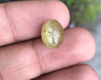 Natural Cats Eye Chrysoberyl Cats Eye 6.40 cts 12X9.5X6 mm- Earth Mined Loose gemstone Cabochon Crystal Spicmen