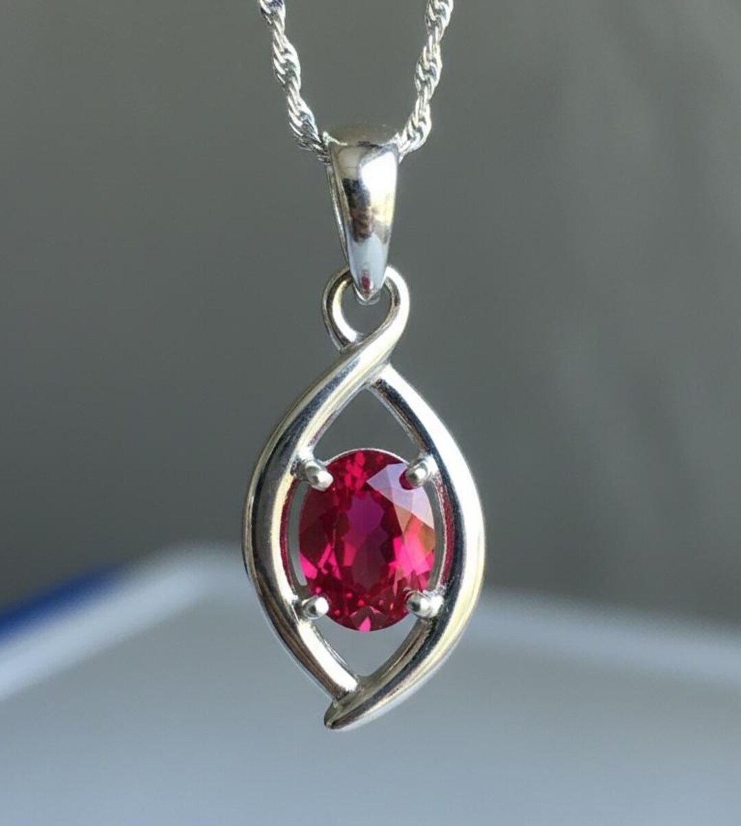 Ruby Monday Infinity Lab Ruby Infinity Bypass Necklace, Pigeons Blood Ruby 92.5 Sterling ...