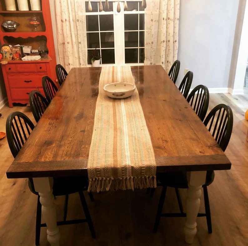 Reclaimed Oak Tables Amish Made Solid Oak Dining Tables Etsy