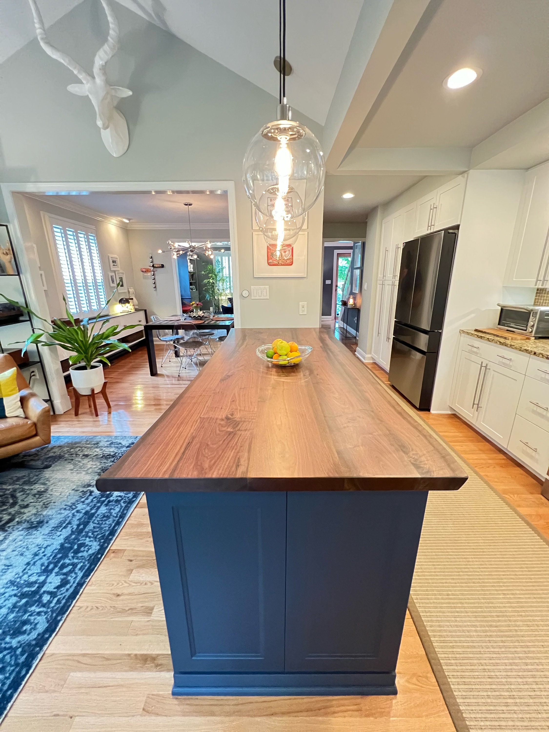 Custom wood bar top, counter tops, island tops, butcher block island, wood  countertops, solid wood waterproof island top