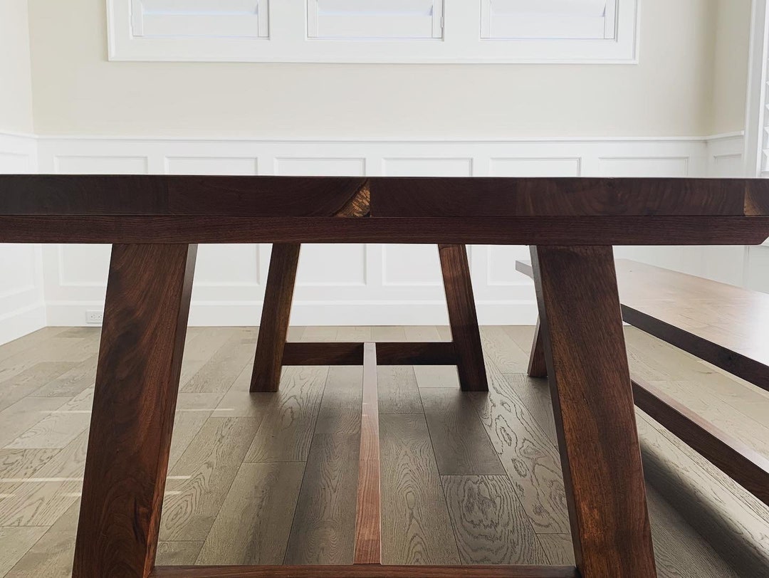 Dining Table Solid Hard Wood Amish Made Kitchen Tables With Etsy