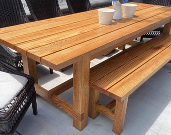 Amish Made Outdoor Tables High Quality Hard Wood Tables Patio Table Picnic Table Solid Oak Maple or Cherry Tables Etsy
