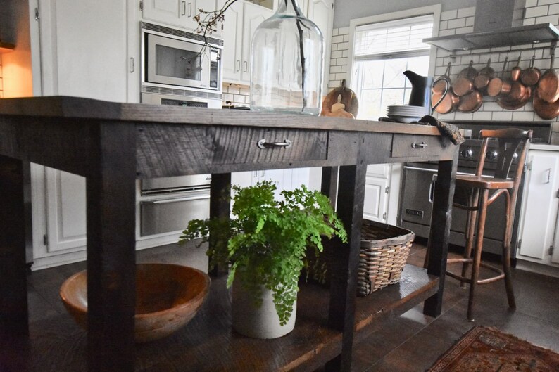 Amish Crafted Custom Kitchen Islands Solid Hard Wood Islands Etsy