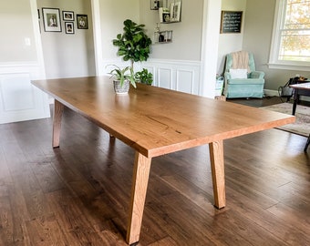 Amish Handcrafted Farmhouse Dining Table: Solid Wood Rustic Furniture