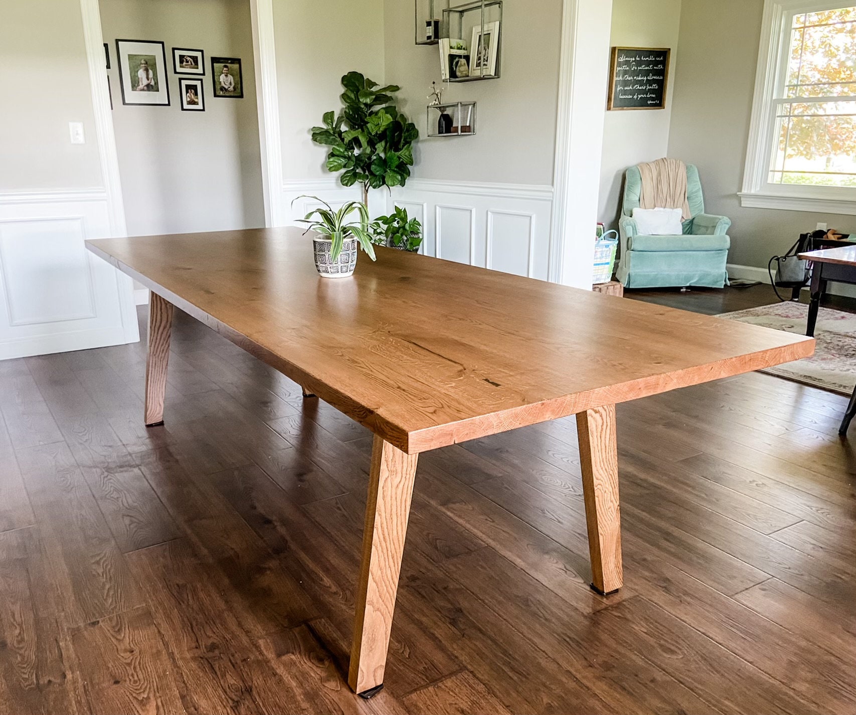 Farmhouse Dining Table Custom Amish Made Kitchen Table A Etsy