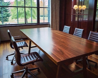 Custom Walnut Conference Table | Amish Made Solid Wood Office Table