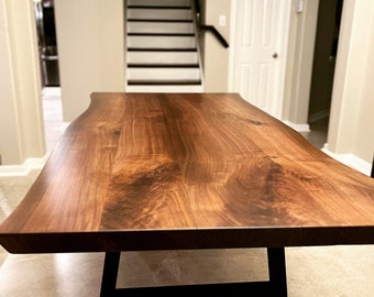 Live Edge Dining Table, Walnut Table, Walnut Dining Table, Live Edge Walnut Dining Table, Made In The USA