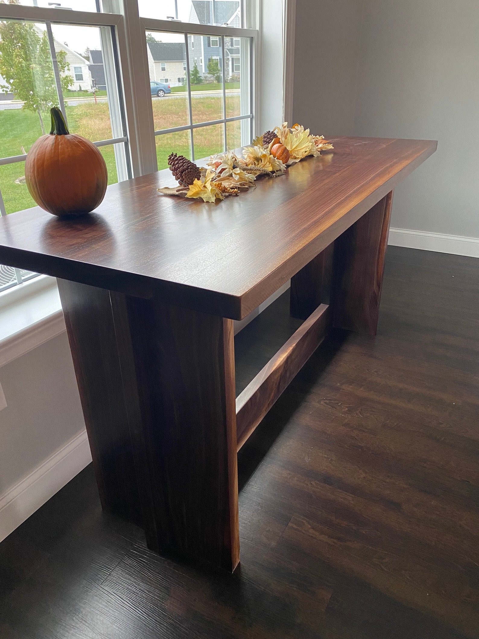 Live Edge Black Walnut Kitchen Island Amish Made Furniture Etsy