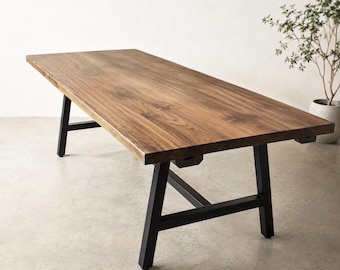 Handcrafted Amish Modern Farmhouse Table | Thick Top