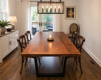 Black Walnut Dining Table: Amish Handcrafted, Sustainable Hardwood