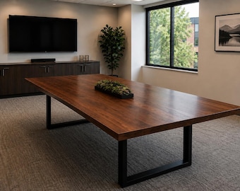 Custom Walnut Conference Table | Amish Made Solid Wood Office Table