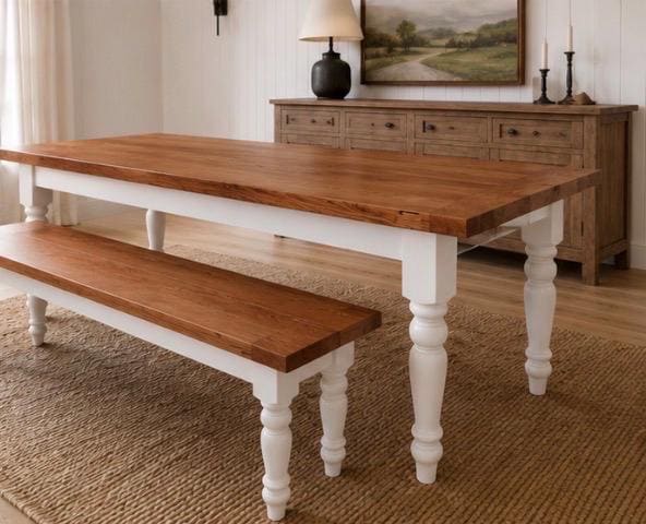 Reclaimed Amish Barn Wood Dining Table | Handmade Custom Kitchen Table ...