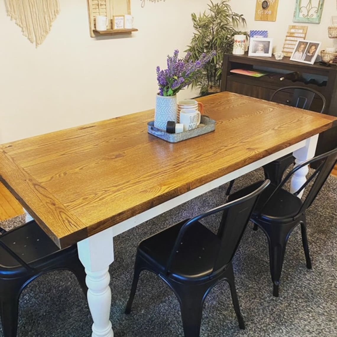 Amish Made Farmhouse Dining / Kitchen Table Lancaster County Etsy