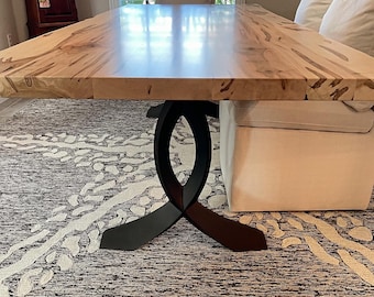 Modern Handcrafted Live Edge Maple Tables | Kitchen And Dining Room Amish Made Tables | Made In Lancaster County PA