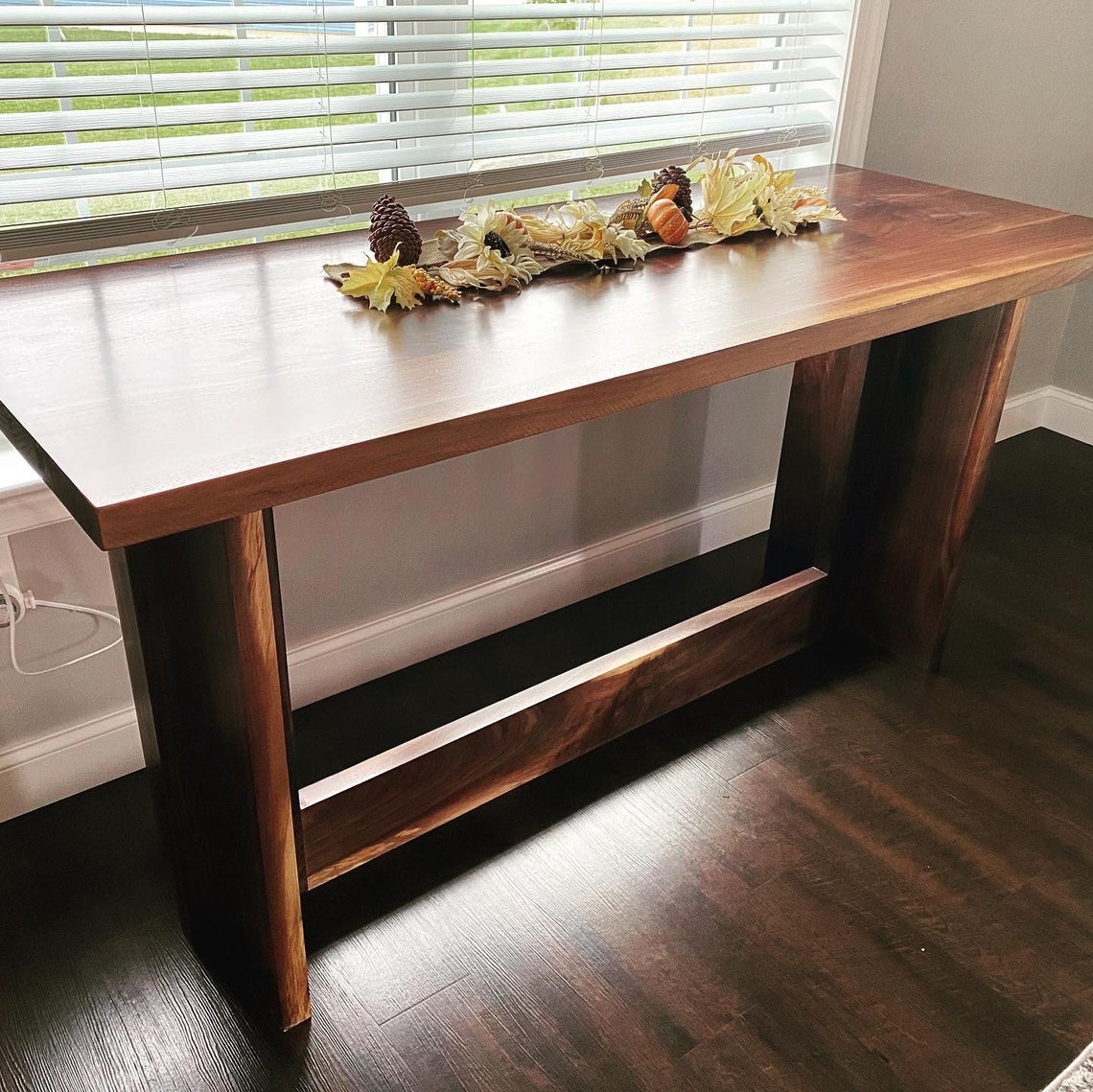 Live Edge Black Walnut Kitchen Island Amish Made Furniture Etsy