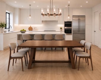 Amish Crafted Walnut Trestle Tables - Made In America - Free Delivery