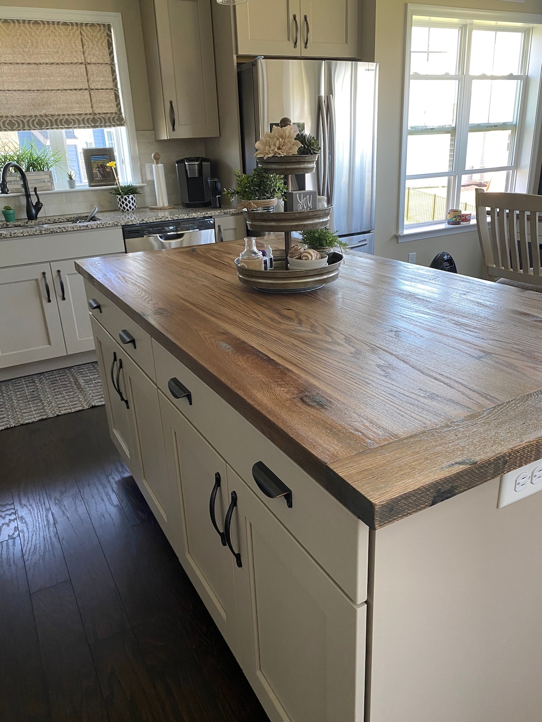 Amish Made Butcher Block Kitchen Island Tops, Thick Wood Tops, Custom Made to Order Custom Sizes