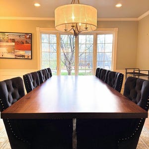 Handcrafted Black Walnut Live Edge Table: Amish Made, Custom Sizes