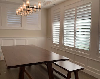 Amish Made Black Walnut Farmhouse Table: Custom Kitchen & Dining