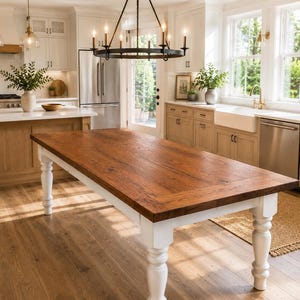 Reclaimed Amish Barn Wood Dining Table | Handmade Custom Kitchen Table