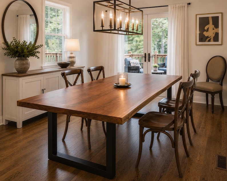 Black Walnut Dining Table: Amish Handcrafted, Sustainable Hardwood image 2