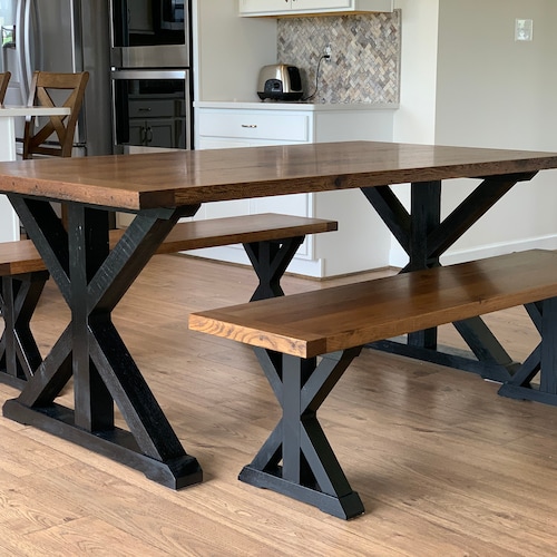 Reclaimed Oak Tables Amish Made Solid Oak Dining Tables Etsy