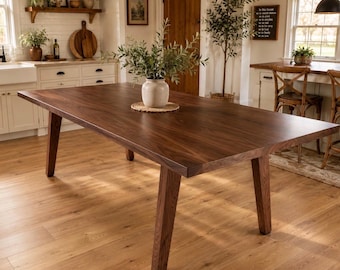 The "Lititz" Black Walnut Dining Table | Amish Made Solid Wood Farmhouse Furniture | Signature Series Tables