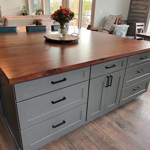 Amish Made Black Walnut Butcher Block Countertop | Custom Solid Wood Kitchen Surface | Made In Lancaster County, PA | Free Delivery