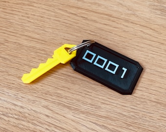 Roblox Doors Inspired Room Key Toy / Keyring / Keychain / Bag Zip Tag Set - 3D Printed