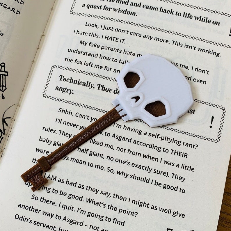 Roblox Doors Game Inspired Skeleton Key Bookmark 3D Printed image 1