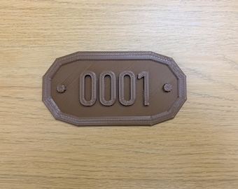 Roblox Doors Inspired Room Number Door Plaque - 3D Printed