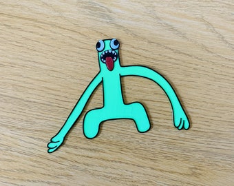 Rainbow Friends Game Inspired Green Monster Bookmark - 3D Printed - Gamer Kid Gift Party Favour Favor