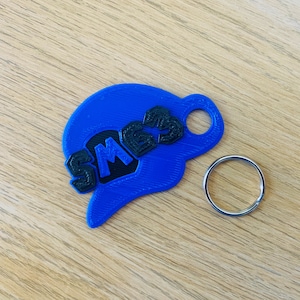 SMG3 Inspired  Keyring / Bag Zip Tag - 3D Printed - Gamer Kid Gift Party Favour Favor