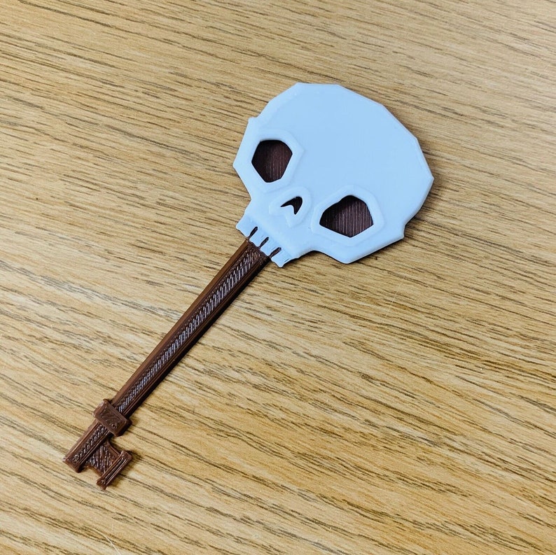 Roblox Doors Game Inspired Skeleton Key Bookmark 3D Printed image 2