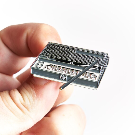 Stylophone Retro Pocket Synth Enamel Lapel Pin Badge Gift for