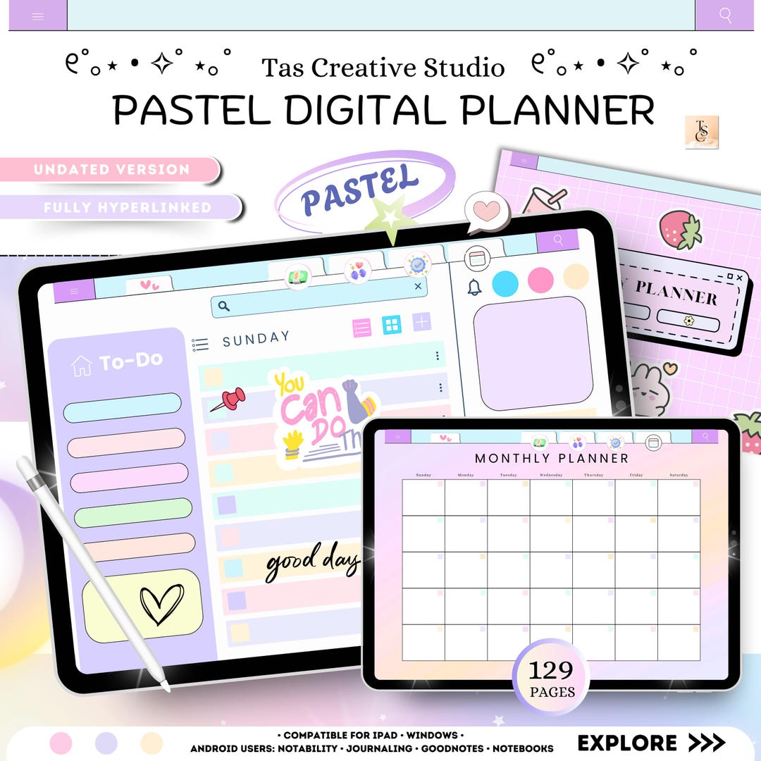 ADHD Digital Planner Goodnotes Hyperlinked | Undated Daily Weekly ...