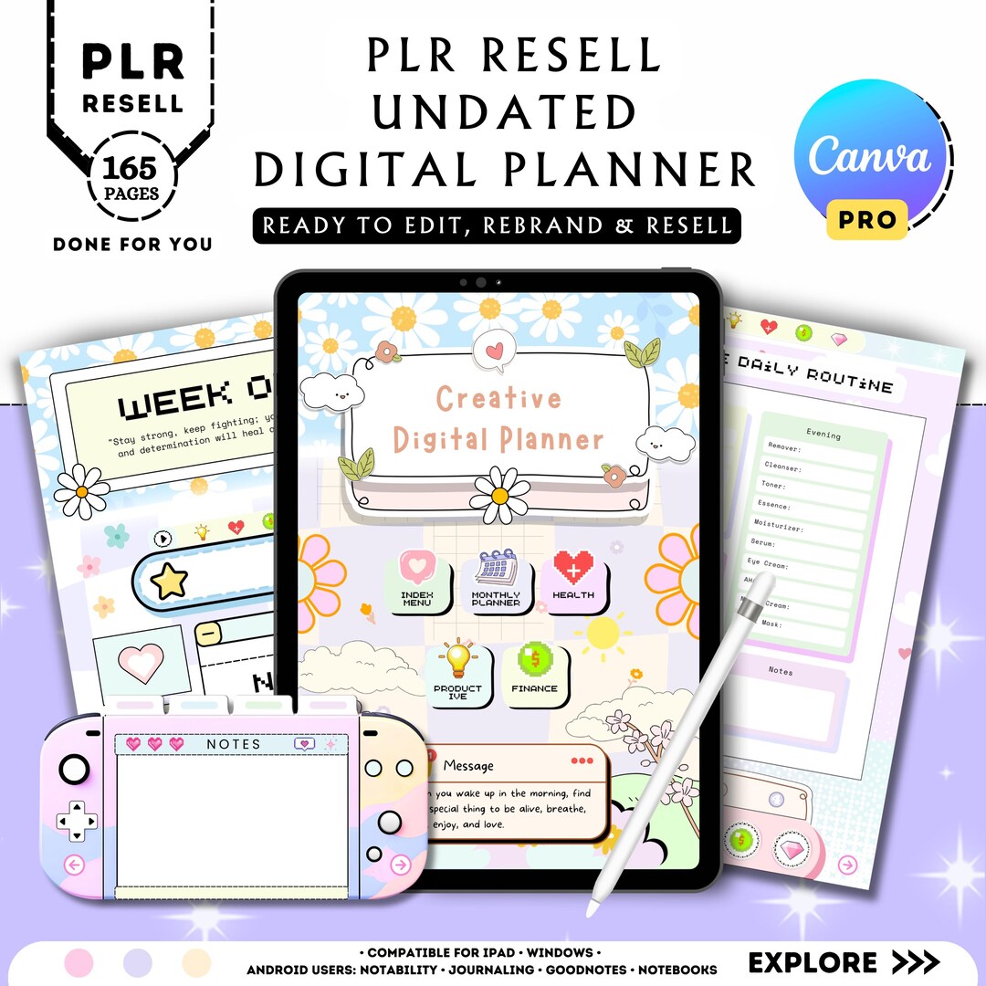 PLR MRR Done for You Digital Planner Canva Template | Fully Editable ...