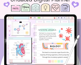 Undated Digital Planner for GoodNotes iPad | Daily Weekly Monthly Life Planner | Hyperlinked PDF Notability Android | Organize Your Life