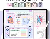 1944 Pages Kawaii Gameboy Digital Planner GoodNotes | Undated Hyperlinked Daily Pastel | Study Notebook iPad Android