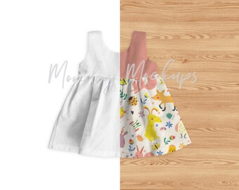Tank Kleid Mockup, realistisches Mockup, realistisches Kleid für Mädchen, anpassbares Mockup für Kinder, Kleidung Mockup, Photoshop Mockup, Mockups