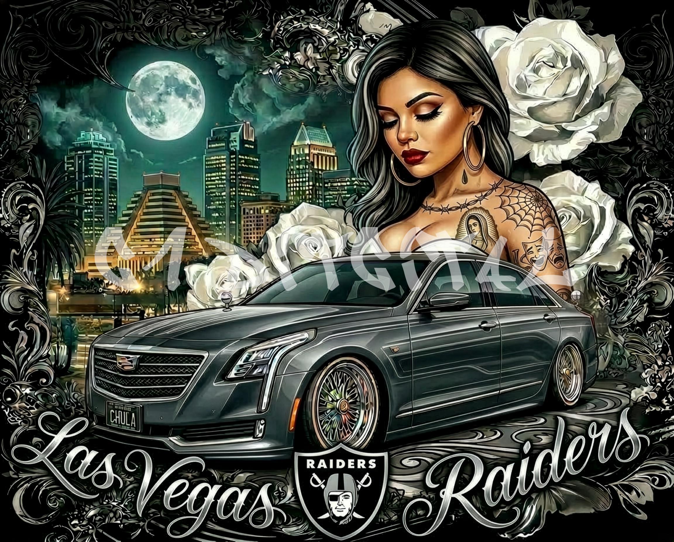 Raiders Low Rider Las Vegas Raiders Lowrider Cadillac Art (digital Download) - Etsy