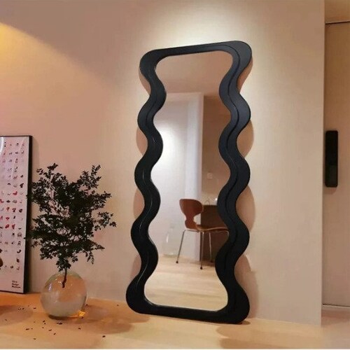 Wavy Full Length Mirror Curvy Floor Mirror for Bedroom Etsy