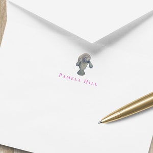 Personalisierte Seekuh Briefpapier / Stationary | Florida Grußkarten | Küsten Notizkarten | Gastgeberin Geschenk | Geburtstagsgeschenk | Beachy Geschenk
