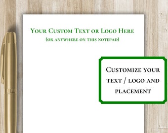 Custom Notepad | Customize with Text / Logo / Graphics of your Choice | 100% Customizable Luxury Notepad