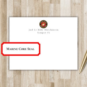 US Marine Core Stationery / Stationary Marines Veteran Gift USMC ...