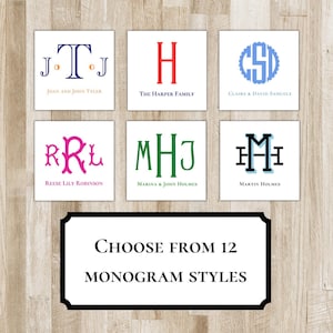 モノグラムギフトタグとステッカー | カスタムファミリーギフトタグ | パーソナライズされたモノグラムギフトタグ | カップル向けプレッピーギフトタグ | クリスマスタグ